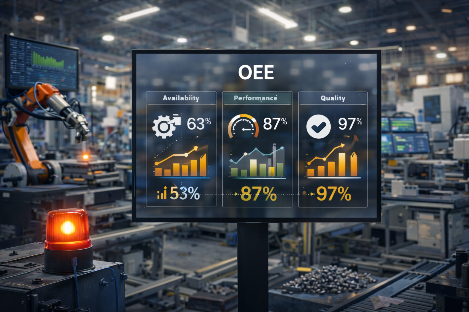 OEE: cos’è, come calcolarlo e come migliorarlo in produzione